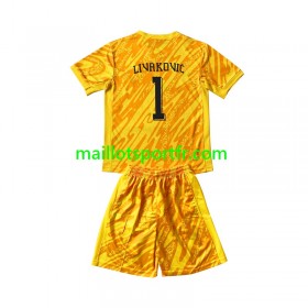 Maillot de Foot Croatie DOMINIK LIVAKOVIC 1 Gardien Enfant Domicile UEFA Euro 2024
